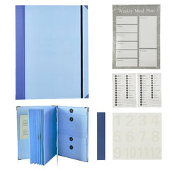 Blue Accordion File Binder with 12 Envelopes – Thick Version