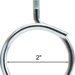 Threaded Bridle Rings with a silver-tone metal finish, circular 2-inch ring, and visible 1/4-20 threaded stem