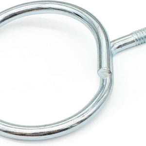 Threaded Bridle Rings in shiny silver metal, featuring a circular open ring and a threaded mounting shank.