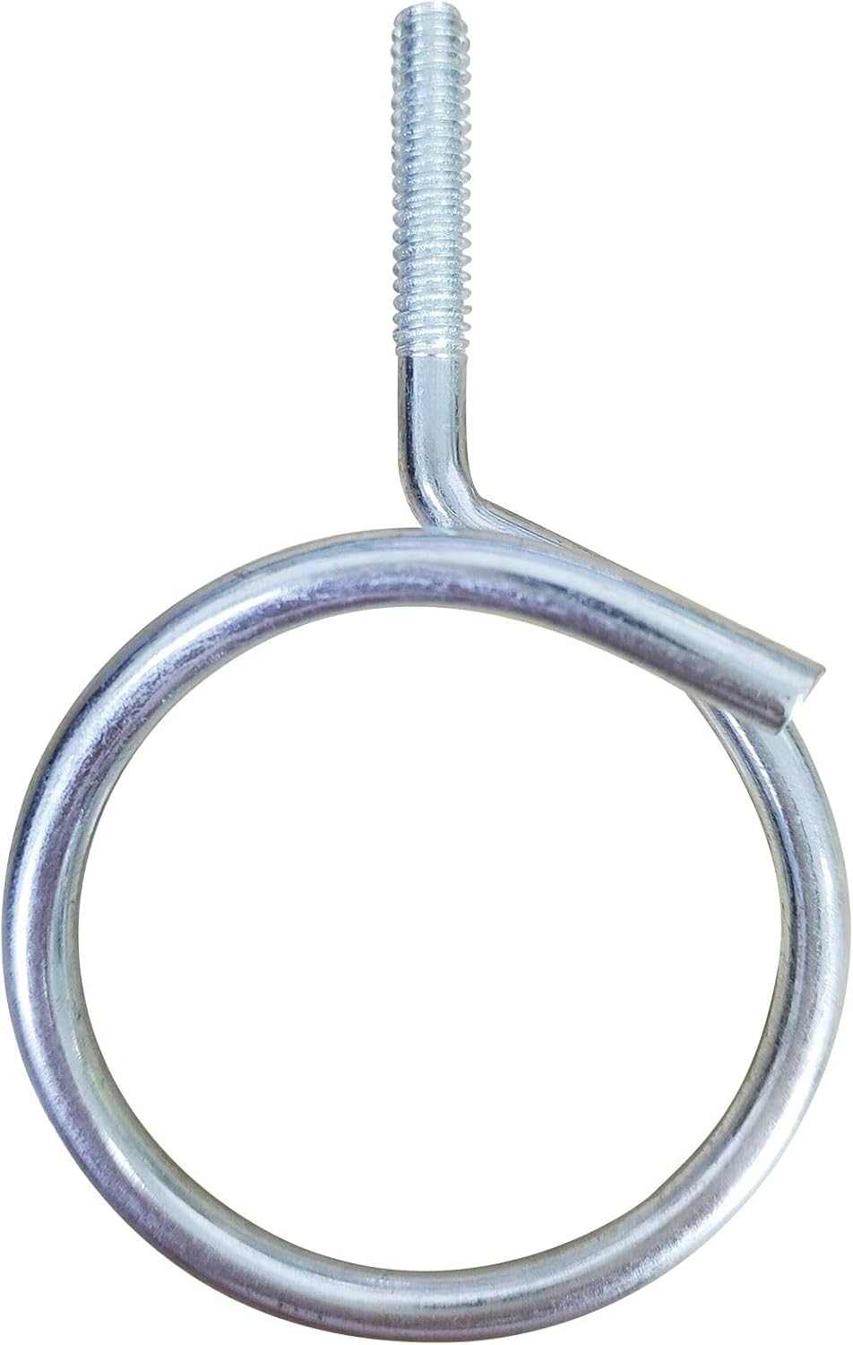 Threaded Bridle Rings with a silver-tone metal finish, circular open ring and straight threaded mounting shank