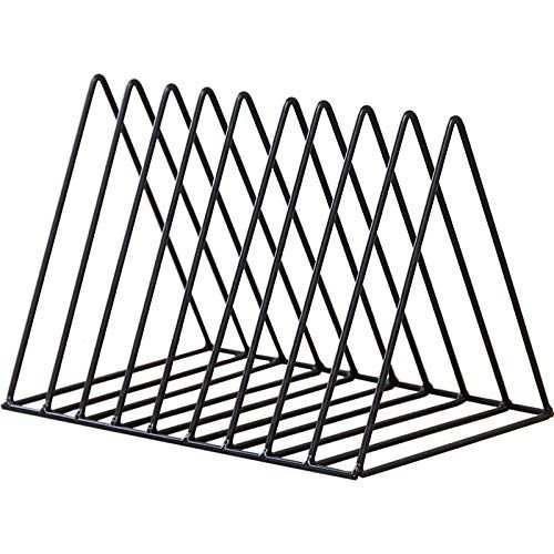 Triangle File Folder Racks in black metal wire, with repeated triangular dividers forming open slots for organizing files