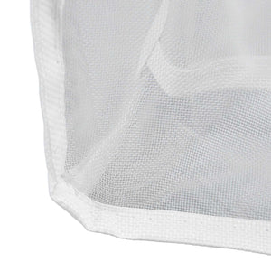 Underwear Storage Box in white breathable mesh with reinforced fabric edging and a visible divided compartment