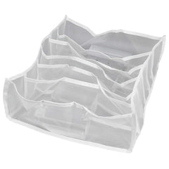 Breathable Foldable Drawer Organiser – 6-Cell Mesh Storage Box for Bras, Underwear & Socks