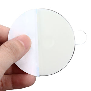 Wall Mounted Clothes Hook adhesive mounting plate with a round silver metal base and peel-off white backing
