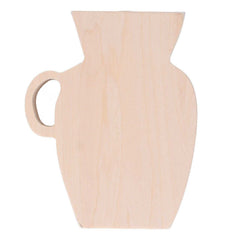 Vintage Pinewood Wooden Flower Vase – Unpainted, DIY-Ready Home Decor