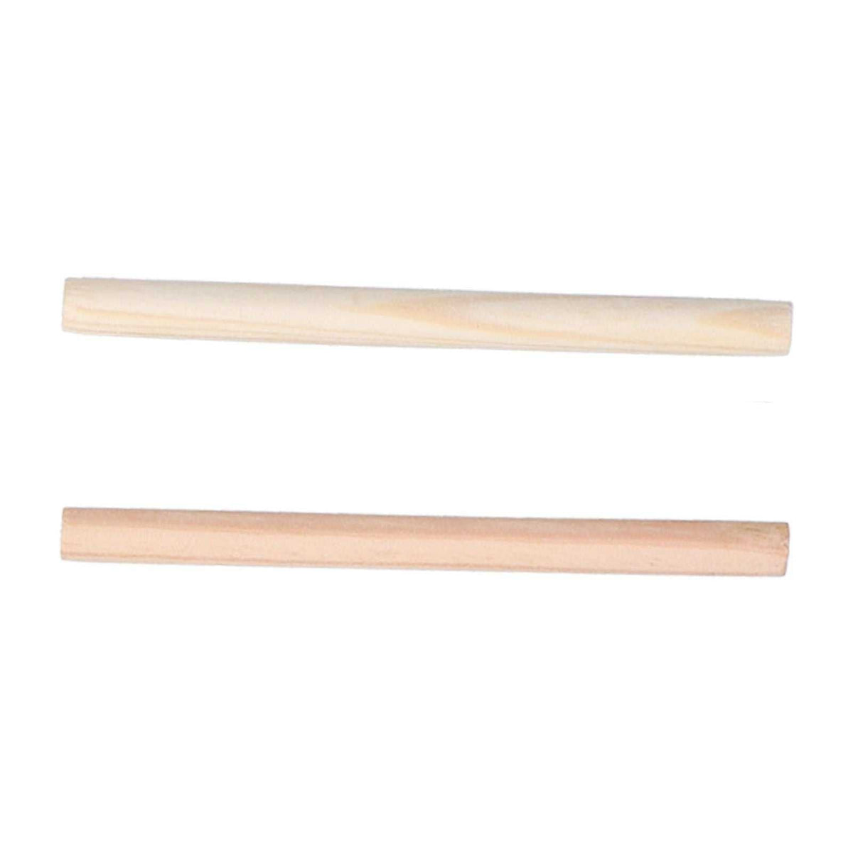 Wooden Dish Plate rack kit with two smooth pale pine wood sticks, shown as separate components