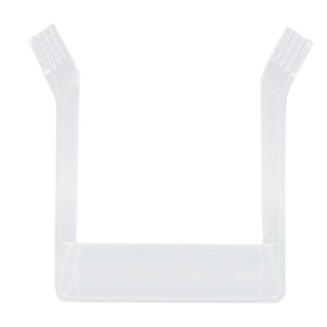 Ziplock Bag Holder made from clear acrylic, with an open U-shaped frame and two raised arms to support bags