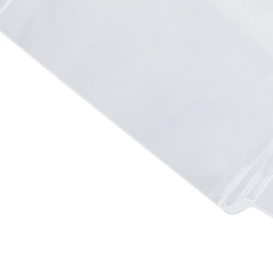 Ziplock Bag Holder shown as a clear, transparent plastic bag with a ridged sealed edge and no visible contents